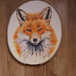 Róka - művészet - festmény - akril - Meska.hu