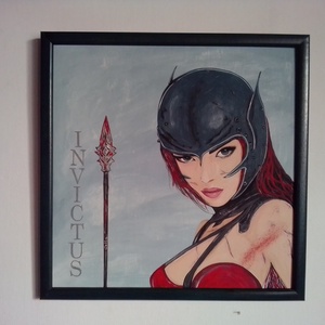 Invictus legyőzhetetlen harcos  - művészet - festmény - akril - Meska.hu