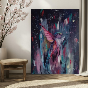 Menekülő madár szabadon - művészet - festmény - akril - Meska.hu