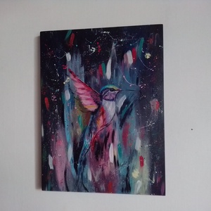 Menekülő madár szabadon - művészet - festmény - akril - Meska.hu