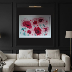 Hullámzó szenvedély Pipacs a szélben, Művészet, Festmény, Akril, Festészet, MESKA