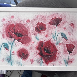 Hullámzó szenvedély Pipacs a szélben - művészet - festmény - akril - Meska.hu