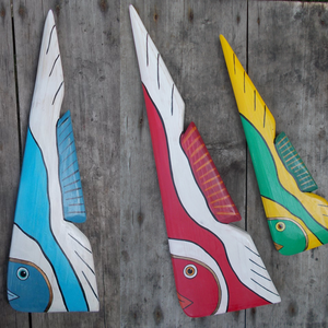 Greta háromszög halak design hal, Otthon & Lakás, Dekoráció, Dísztárgy, Famegmunkálás, Festett tárgyak, MESKA