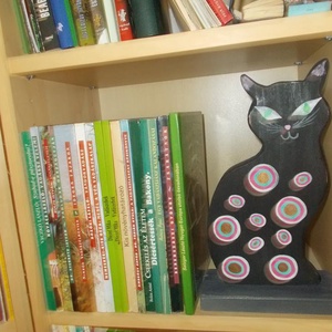 Talpas macska cica - otthon & lakás - dekoráció - asztal és polc dekoráció - könyvtámasz - Meska.hu