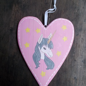 Unikornis Unicornis szívben - otthon & életmód - dekoráció - fali és függő dekoráció - függődísz - Meska.hu