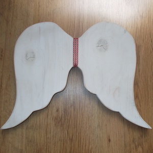Nagy angyalszárny , Otthon & Életmód, Dekoráció, Ajtó- és ablak dekoráció, Ajtódísz & Kopogtató, Festett tárgyak, Famegmunkálás, MESKA