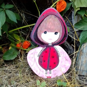 Katica kislány, Otthon & Életmód, Dekoráció, Dísztárgy, Famegmunkálás, Festett tárgyak, MESKA