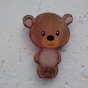 Fali akasztható maci medve, Otthon & Életmód, Dekoráció, Dísztárgy, Famegmunkálás, Festett tárgyak, MESKA