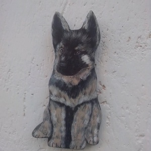 Német juhász kutya, Otthon & Életmód, Dekoráció, Ajtó- és ablak dekoráció, Ajtódísz & Kopogtató, Famegmunkálás, Festett tárgyak, MESKA