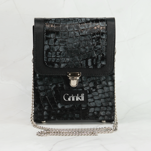 Grinkli VILARI Fekete krokó táska - Meska.hu