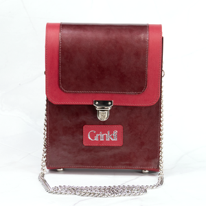 Grinkli VILARI Bordó lakk válltáska - Meska.hu