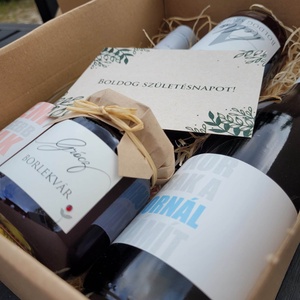 Születésnapi címkés borválogatás férfiaknak - élelmiszer - alkoholos italok - Meska.hu
