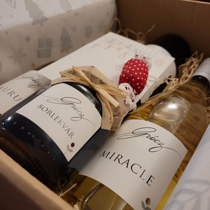 Karácsonyi ajándékcsomag - borválogatás hölgyeknek - élelmiszer - alkoholos italok - Meska.hu