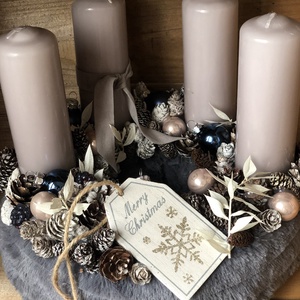 Letisztult Adventi koszorú - karácsony - adventi díszek - adventi koszorú - Meska.hu