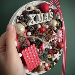 Karácsonyi ajtódísz-Christmas wishes - Meska.hu