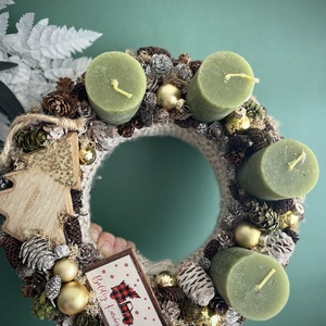 Adventi koszorú- Winter Charm #1 - karácsony - adventi díszek - adventi asztaldísz - Meska.hu