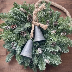 Karácsonyi, élő fenyős  kopogtató-Rustic Pine - karácsony - karácsonyi lakásdekoráció - karácsonyi ajtódíszek - Meska.hu