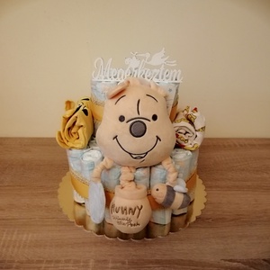 Micimackós kétszintes pelenkatorta  - játék & sport - Meska.hu