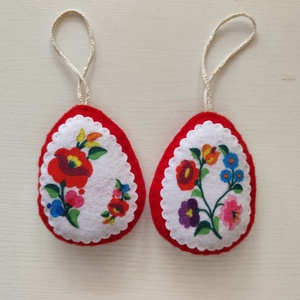 Kalocsai mintás filc húsvéti tojások (2 darab) - Meska.hu