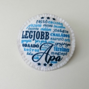 Apák napjára szófelhős filc hűtőmágnes  - Meska.hu