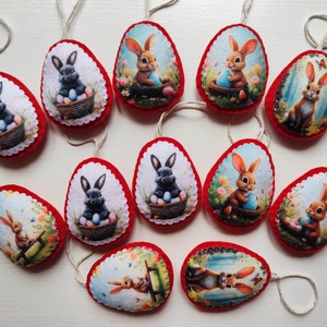 Filc húsvéti tojások - 12 darab  - Meska.hu