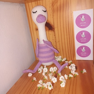 Lila liba, amigurumi alvópajti, Játék & Sport, Plüssállat & Játékfigura, Madár, Horgolás, MESKA