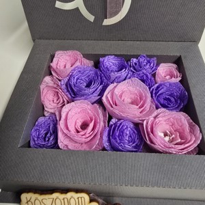 Szülőköszöntő virágbox örökrózsás, Esküvő, Emlék & Ajándék, Szülőköszöntő ajándék, , MESKA