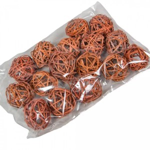 Vesszőlabda 4 cm-es 16 db - terrakotta, Kellékek & szerszámok, Dekorációs kellékek, Vesszőlabda, , MESKA