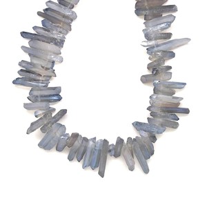 Aura kvarc nyers csúcs szin szürke 10x20-30mm, Kellékek & szerszámok, Ásvány alapanyag, Ásványfüzér, , MESKA