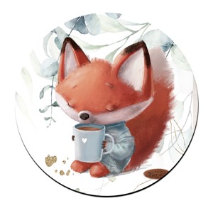 Kávés róka mintás bögre alátét, , , MESKA