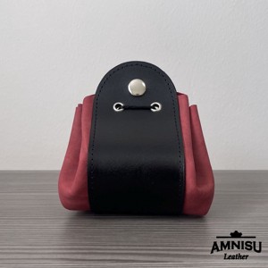 Fekete - gyűrt piros bőr 2in1 szütyő és kockatálca M8031-5011, Játék & Sport, Szerepjáték, , MESKA