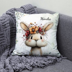 Névvel kérhető - Tavasz hírnöke, a mezei nyuszi mintás párna - otthon & életmód - lakástextil - párna & párnahuzat - díszpárna (belsővel együtt) - Meska.hu