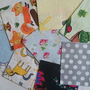 DIY Patchwork foltvarró csomag Fiús minta 100 db 10x10 cm  - kellékek & szerszámok - méteráru - anyagcsomag - Meska.hu