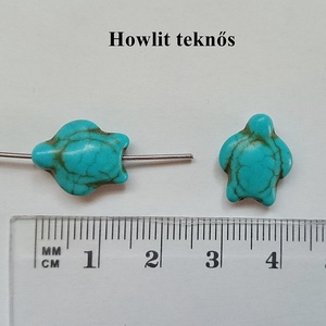Howlit teknős figura gyöngy 8 db, Kellékek & szerszámok, Gyöngyfűzés kellékek, , MESKA