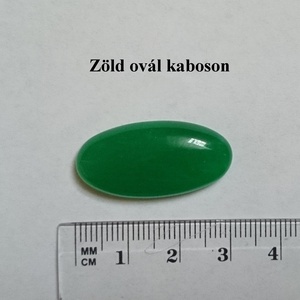 Zöld egyszínű kaboson párban, Kellékek & szerszámok, Gyöngyfűzés kellékek, Cabochon, , MESKA