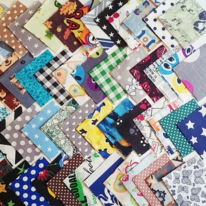 100 db mintás patchwork pamutvászon csomag 3., Kellékek & szerszámok, Méteráru, Anyagcsomag, , MESKA