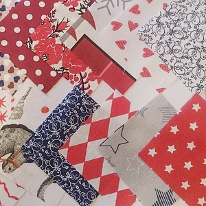 100 db Karácsony patchwork 8x8 cm pamutvászon csomag K3 - kellékek & szerszámok - méteráru - anyagcsomag - Meska.hu