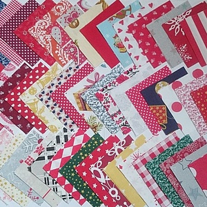 100 db Karácsony patchwork 10x10 cm pamutvászon csomag , Kellékek & szerszámok, Méteráru, Anyagcsomag, , MESKA