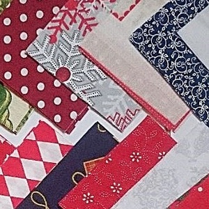 100 db Karácsony patchwork 10x10 cm pamutvászon csomag  - kellékek & szerszámok - méteráru - anyagcsomag - Meska.hu