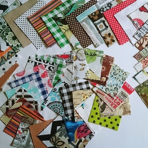 100 db Felnőtt patchwork 10x10 8X8 cm pamutvászon csomag  - Meska.hu