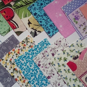 100 db Növény mintás patchwork 8x8 cm pamutvászon csomag  - kellékek & szerszámok - Meska.hu
