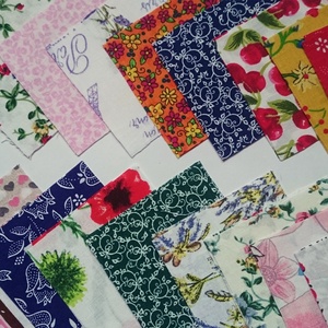 100 db Növény mintás patchwork 8x8 cm pamutvászon csomag  - kellékek & szerszámok - Meska.hu