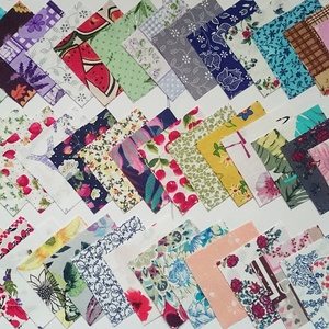 100 db Növény mintás patchwork 8x8 cm pamutvászon csomag Nöb  , Kellékek & szerszámok, Méteráru, Anyagcsomag, , MESKA
