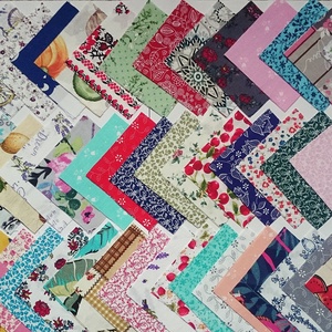100 db Növény mintás patchwork 10x10 cm pamutvászon csomag , Kellékek & szerszámok, Méteráru, Anyagcsomag, , MESKA