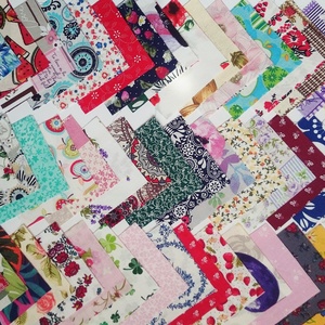 100 db Növény mintás patchwork 10x10 cm pamutvászon csomag , Kellékek & szerszámok, Méteráru, Anyagcsomag, , MESKA