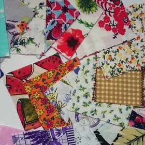 100 db Növény mintás patchwork 10x10 8x8 cm pamutvászon csomag  - kellékek & szerszámok - méteráru - anyagcsomag - Meska.hu
