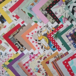 100 db Gyerek mintás patchwork 10x10 cm pamutvászon csomag GYG, Kellékek & szerszámok, Méteráru, Anyagcsomag, Varrás, MESKA