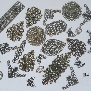 Bronz fém áttört filigrán csomag B4, DIY (Csináld magad), Egységcsomag, Fémmegmunkálás, MESKA