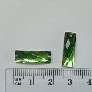 Varrható zöld strassz kő akril szögletes , Kellékek & szerszámok, Gyöngyfűzés kellékek, Flitter, strassz, , MESKA