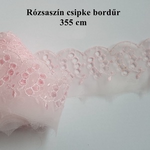 Rózsaszín csipke bordűr madeira áttört minta, Kellékek & szerszámok, Rövidáru, Szalag, pánt, Csipke, csipkeszalag, , MESKA